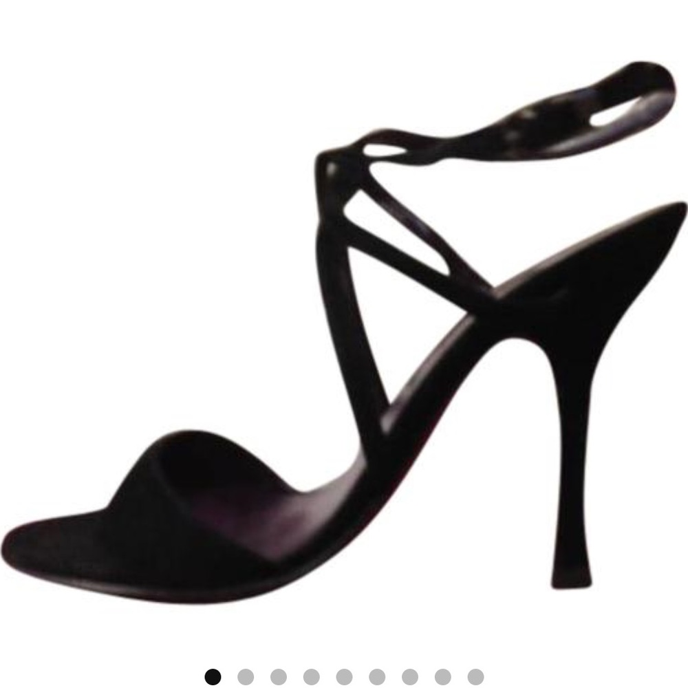Escada Suede Classy Sandals Size 11/41 GORGEOUS